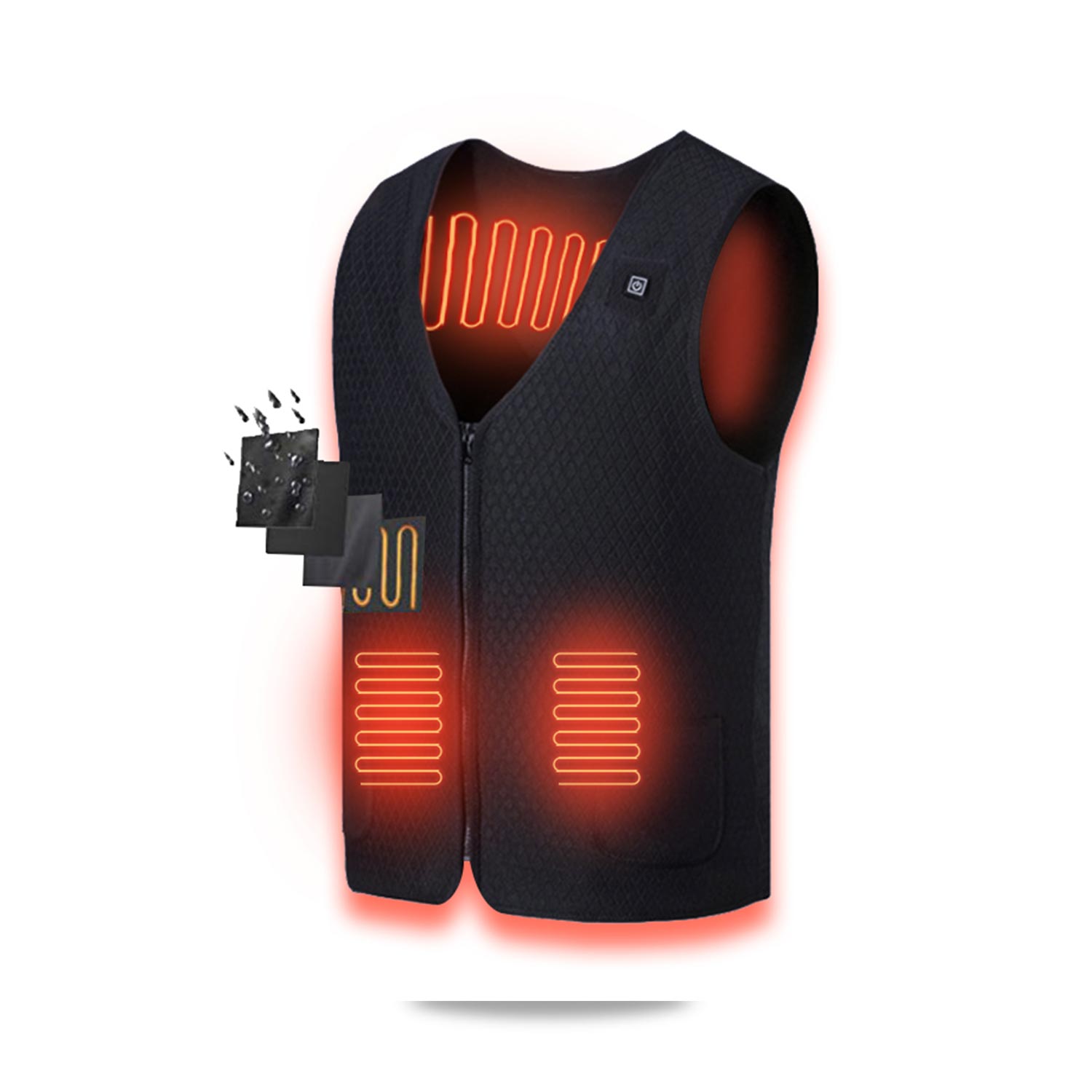 Battery heating vest