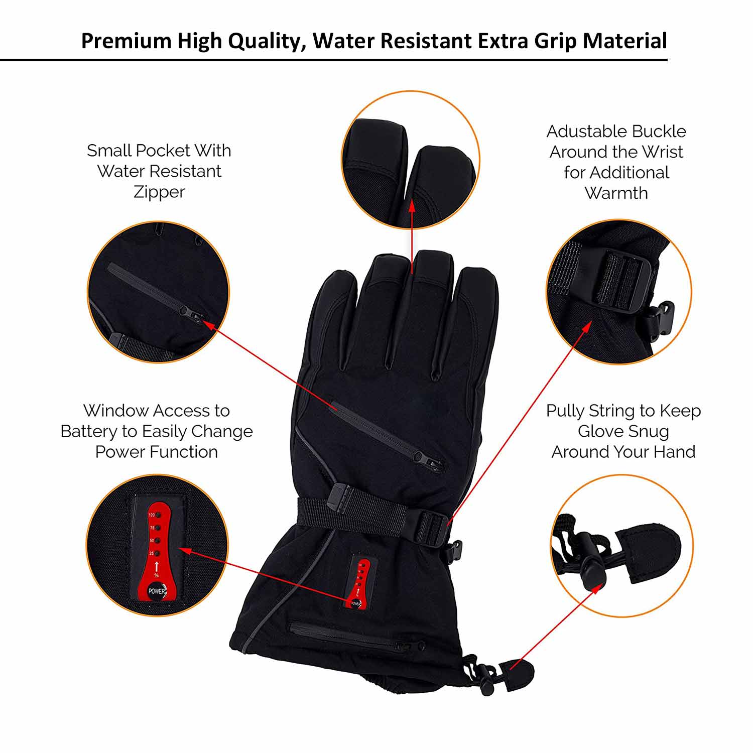 Smart Lithium Battery heated gloves