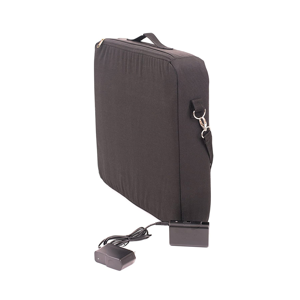 Battery heated outdoor seat cushion